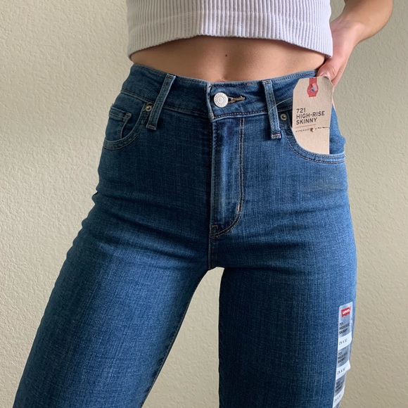 Levi’s 721 high rise skinny jean in lapis trot - Picture 13 of 15